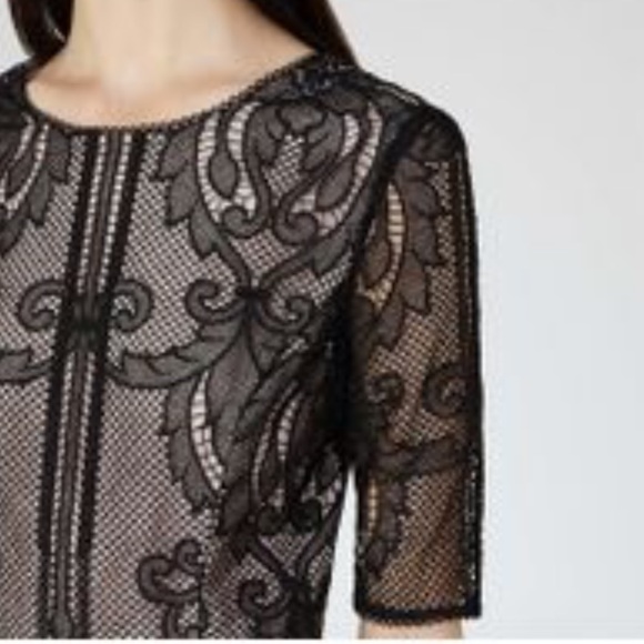 Reiss Zola Black Lace Midi Dress • Size 4 • Elegant Evening Cocktail Style - Picture 6 of 7